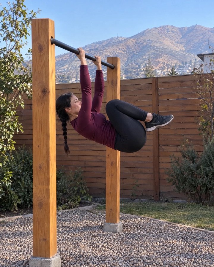 Camila G. entrenando en su casa